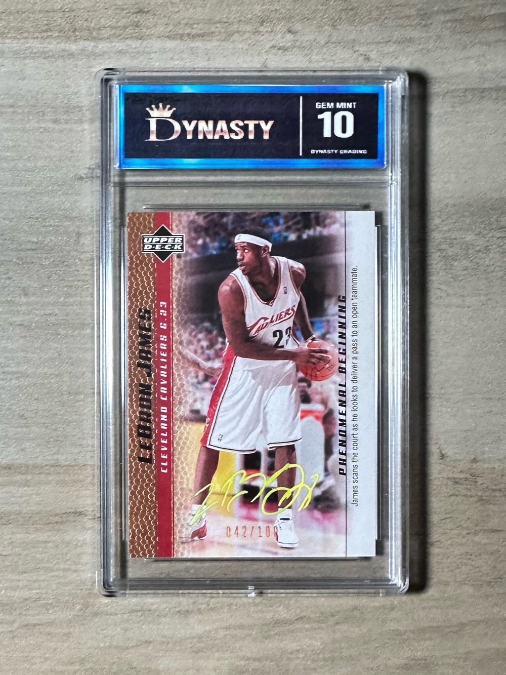 LeBron James Signed Rookie 2004 Upper Deck #17 Gem Mint 10 Novelty Card.